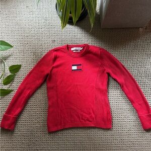 Tommy Hilfiger Women's Red Crewneck Sweater